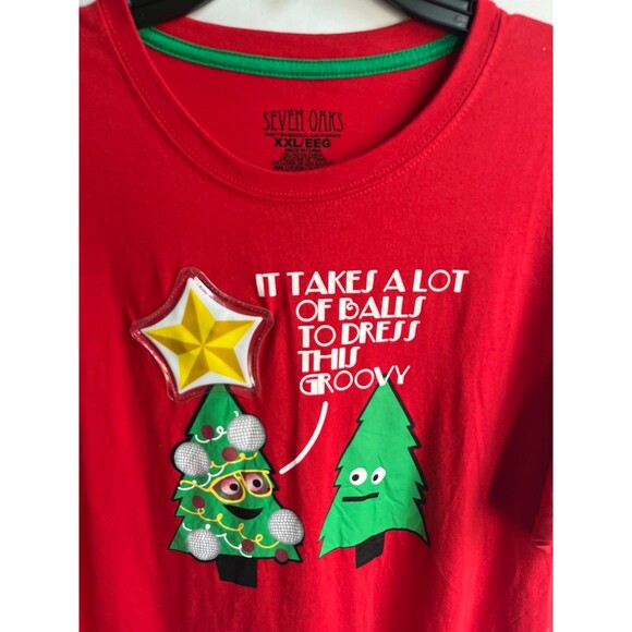Seven Oaks Christmas Short Sleeve T Shirt Size XXL 2XL Funny Holidays Novelty - Picture 2 of 7
